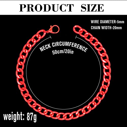 18K Gold Plated Dog Chain Collar-3/4 Inch (20mm) Width Cuban Link Durable Dog Necklace, Cute Fashion Pet Collar for Pit Bulldog, Light Metal Jewelry Bold Chain Puppy Accessories (26 inch, Gold)