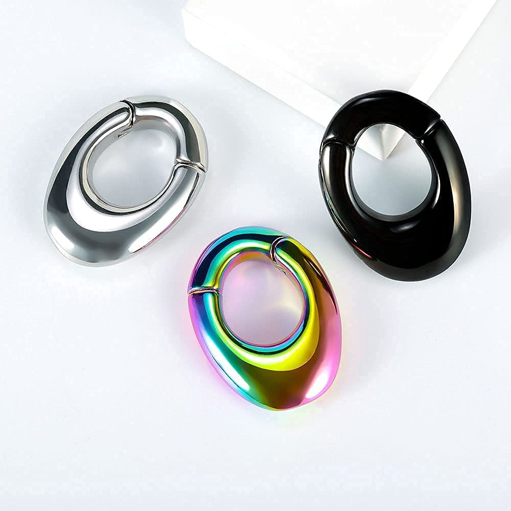 Ear Hanger Weights for Stretched Ear Lobe Stainless Steel Ear Gauges 2g(6mm) Ear Plugs Tunnels Body Piercing Jewelry Kit