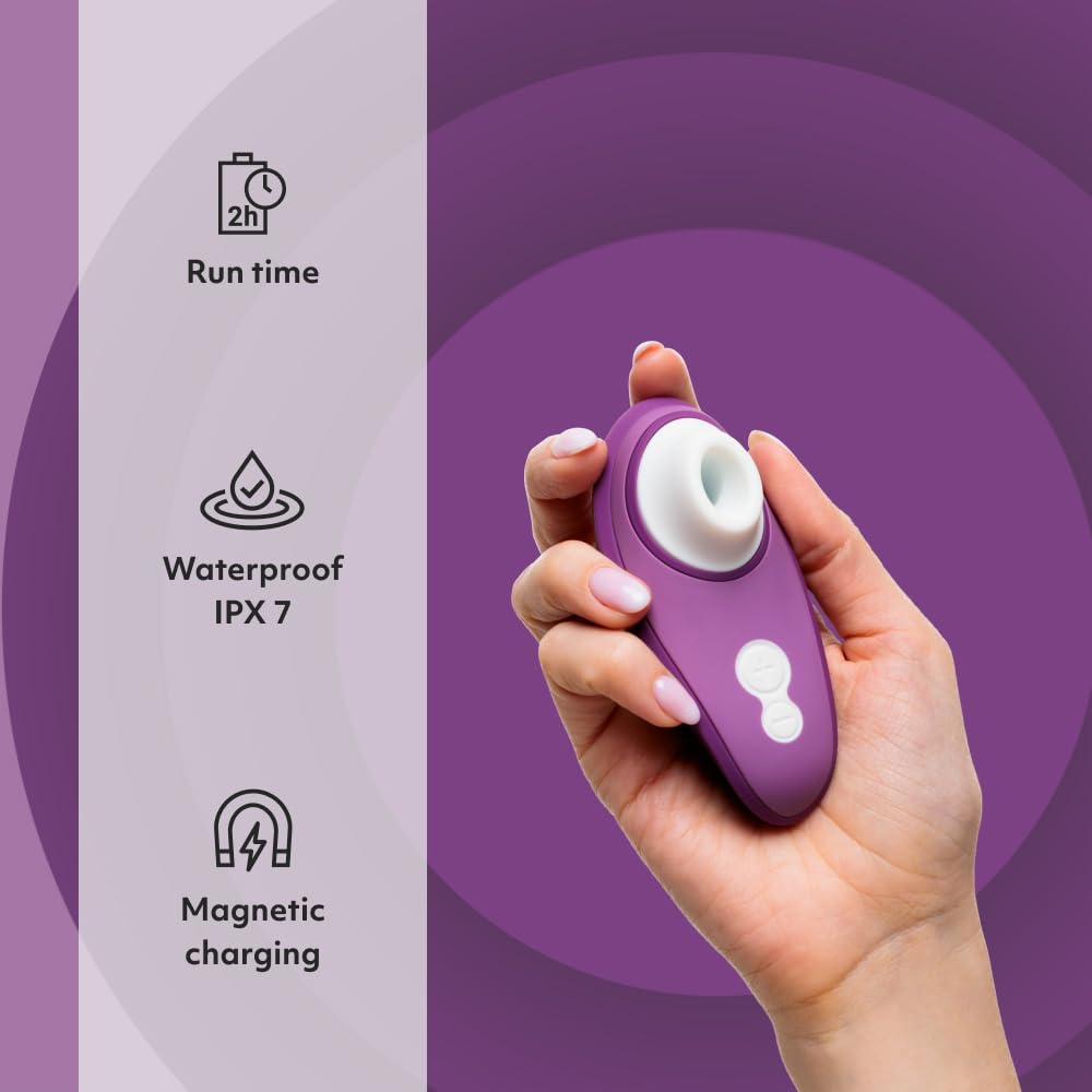 Womanizer Liberty 2 Pleasure Air Clit Sucker | Clitoral Stimulator | Sucking Vibrator for Women & Couples | Clitoris Suction Sexual Pleasure Device | Adult Sex Toys for Woman | Use Lube | Purple