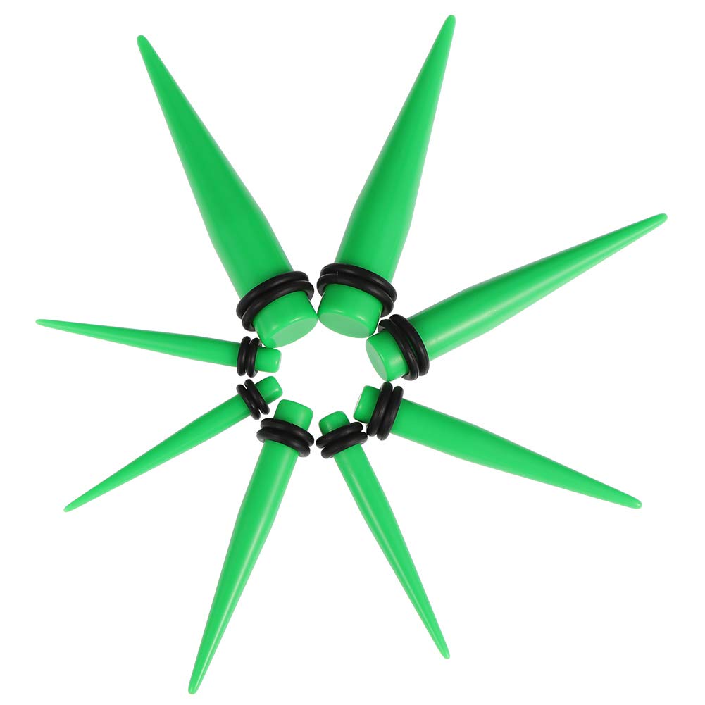 50 Pieces Ear Stretching Kit 14G-00G Acrylic Tapers and Plugs + Silicone Tunnels - Ear Gauges Expander Set Body Piercing Jewelry