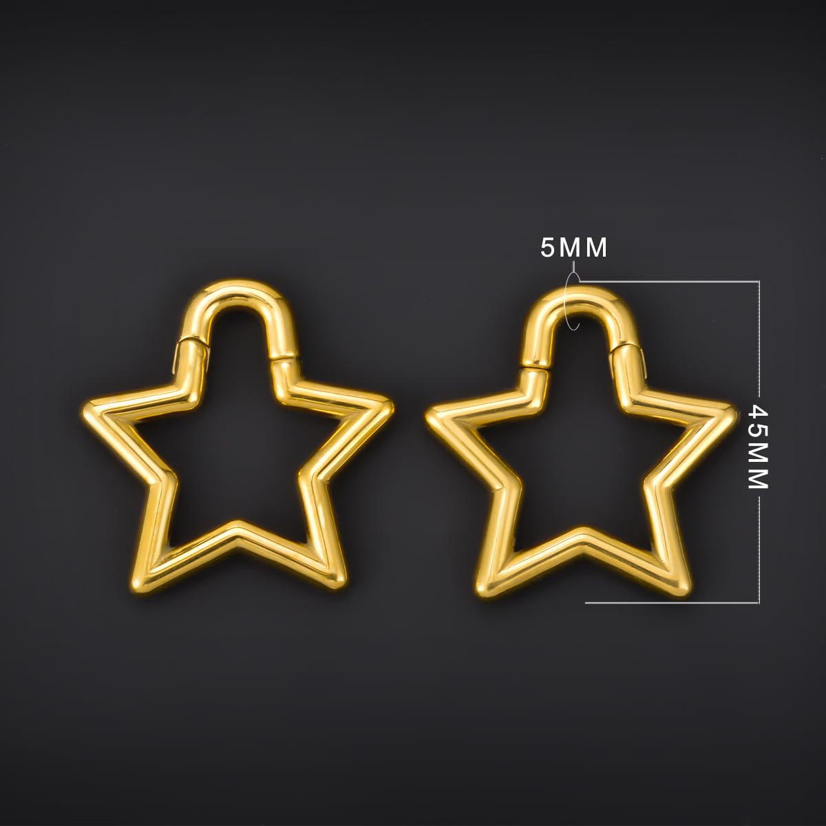 1 Pair 4g Ear Weights For Stretched Ears Lightweight Ear Hanger Plug Gauge Stainless Steel 5mm Ear Tunnels Expander Body Piercing Jewelry