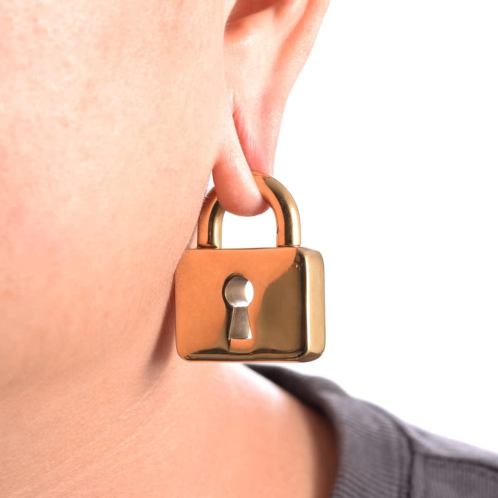 2PCS Ear Weights For Stretched Ears Heavy Weighted Gauges Stainless Steel 2g 4g Dangle Gauge For Women Men Ear Hanger Stretcher Piercings