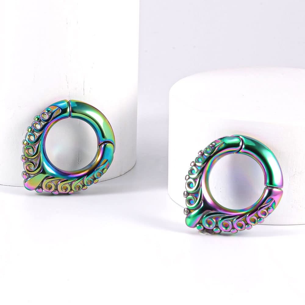 Ear Hanger Weights for Stretched Ear Lobe Stainless Steel Ear Gauges 2g(6mm) Ear Plugs Tunnels Body Piercing Jewelry Kit