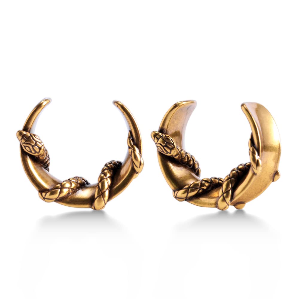 2PCS Moon Ear Gauges Ear Plugs and Tunnels Gauge for Ears Expander Piercing Gauge 10mm-25mm(00g-1")