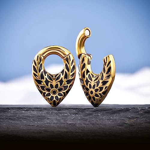 1 Pair 2g Ear Weights For Stretched Ears Plug Gauge Ear Hanger Heavy Water Drop Shape 6mm Dangle Earrings Women Body Piercing Jewelry