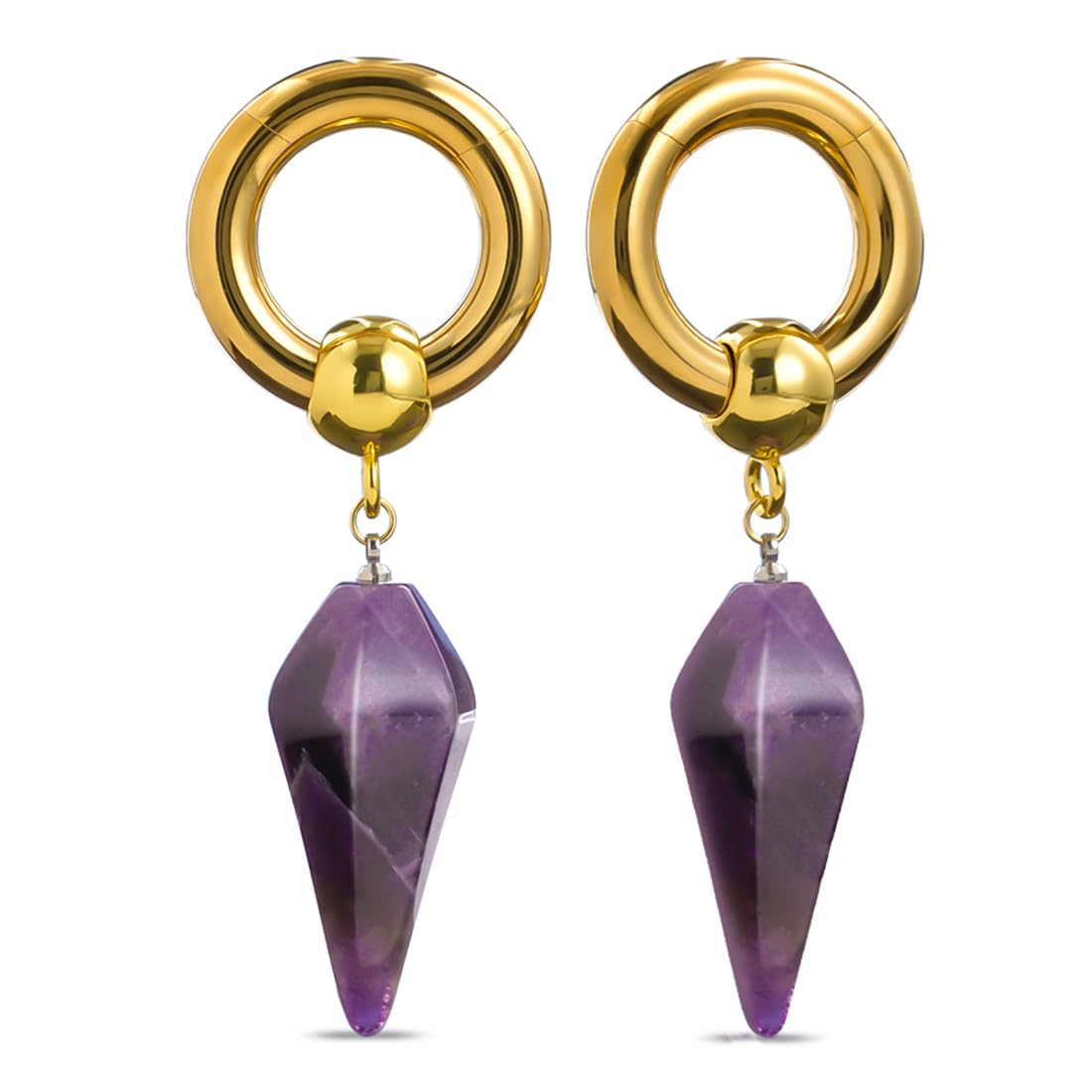 2g Ear Hanger Heavy Dangle Gauge Plug For Women 6mm Ear Weight For Stretched Ears Opal Gauge Tunnels For Ear Women Body Piercing Jewelry