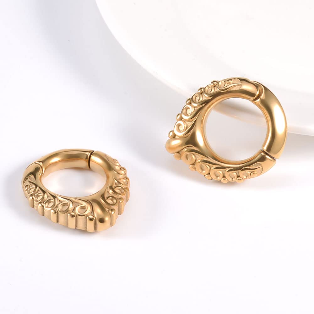 Ear Hanger Weights for Stretched Ear Lobe Stainless Steel Ear Gauges 2g(6mm) Ear Plugs Tunnels Body Piercing Jewelry Kit