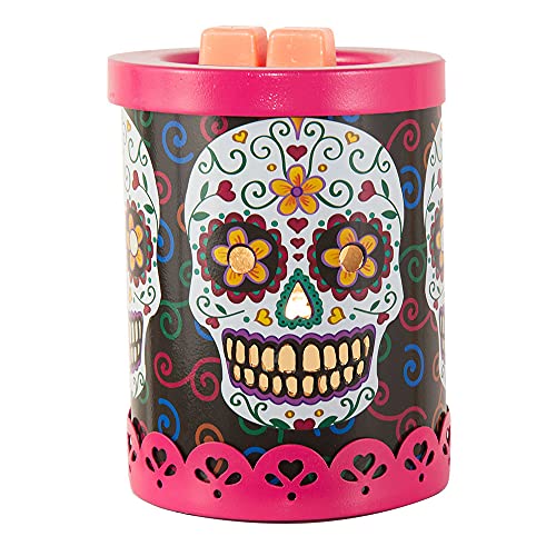 Scentsationals Day of The Dead Collection - Scented Wax Cube Warmer - Wax Fragrance Melter - Skull Wickless Electronic Home Air Freshener Gift (Dia de Los Muertos)