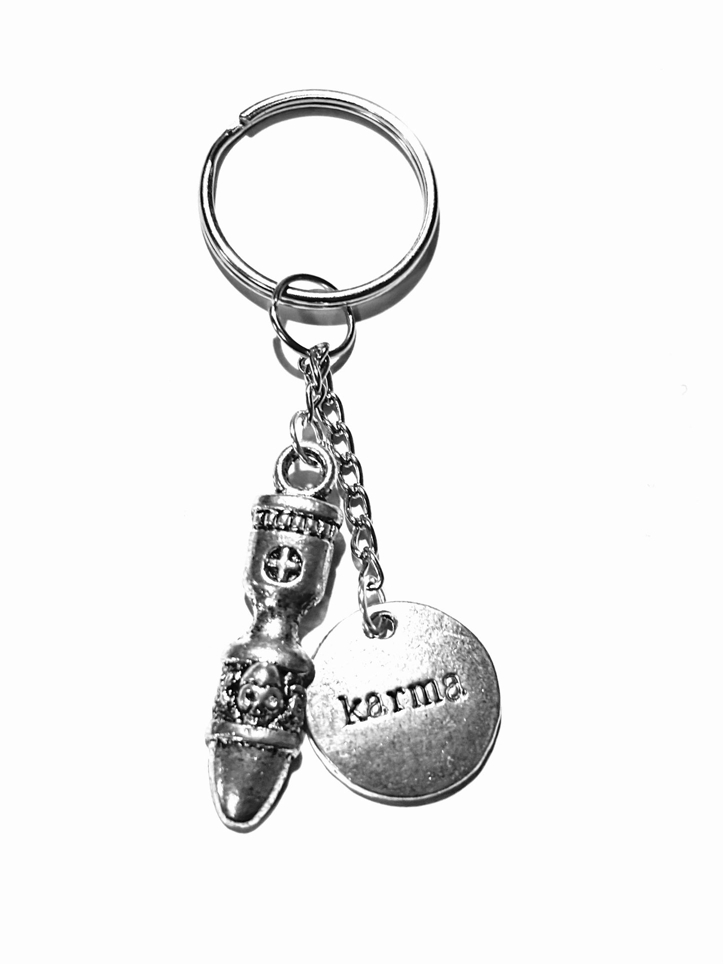 Karma Dual Charm Keychain