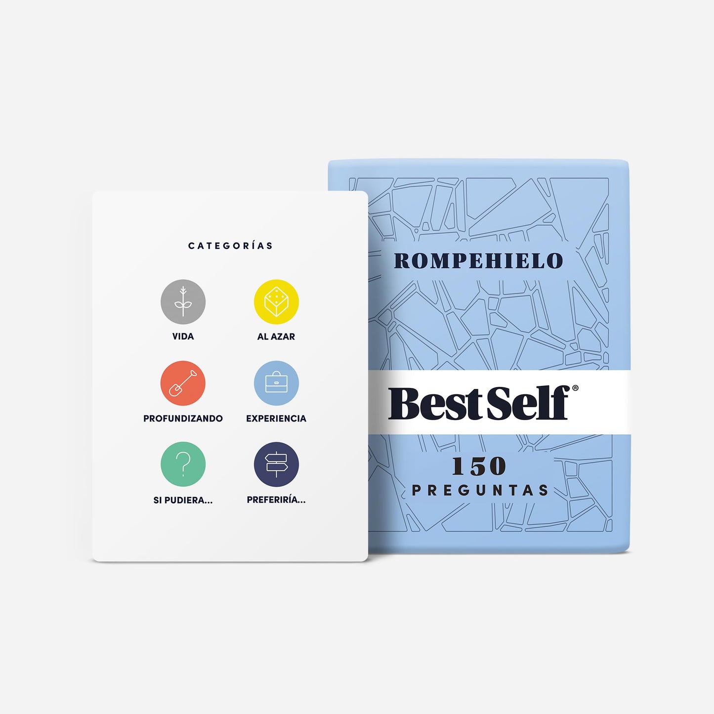 BestSelf Icebreaker Deeper Talk Deck - Conversation Starter Card Pack to Deepen Friendships with 150 Prompts to Create Real Conversations for Friends, Coworkers, Family, Dates