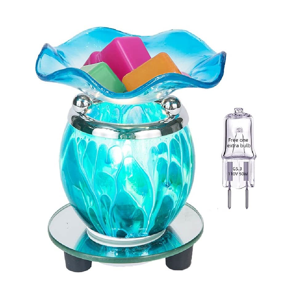 HUNANBANG 3 in 1 Electric Oil Diffuser Warmer Scented Wax Warmer Candle Wax Melt Warmer Wax Melter Fragrance Wax Burner(LW-Purple2)