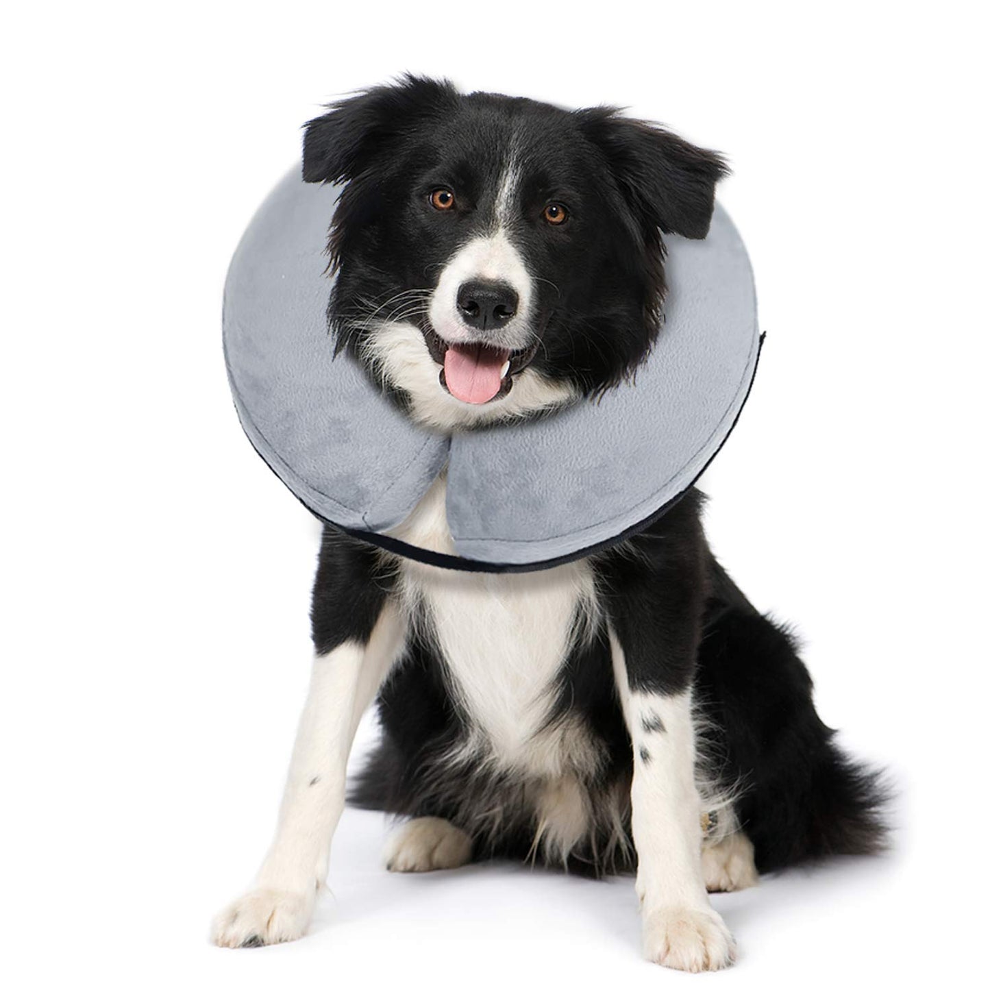 BENCMATE Protective Inflatable Collar for Dogs and Cats - Soft Pet Recovery Collar Does Not Block Vision E-Collar (X-Large, Blue)