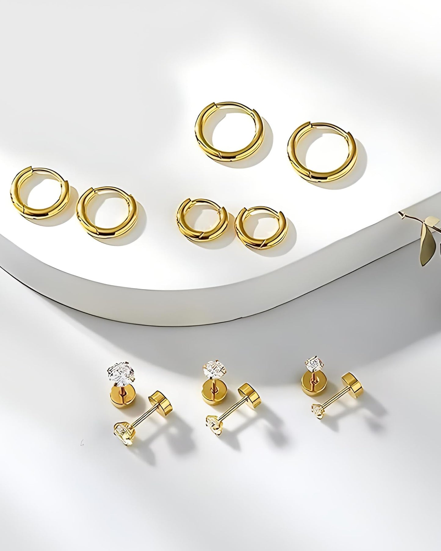 316L Surgical Stainless Steel Huggie Hoop Earrings 6mm 8mm 10mm 11mm 12mm 14mm Hypoallergenic Earrings Hoop Cartilage Helix Lobes Hinged Sleeper Earrings For Men Women Girls