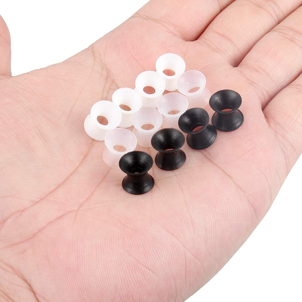Cisyozi 6 Pairs Ultra Thin Silicone Ear Skin Flexible Flesh Tunnel Expander Stretching Gauge Earlets Plug Gauges Kit Earlets Retainer Same Sizes 6G-20mm 3 Colors