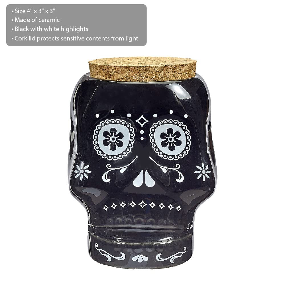 FASHIONCRAFT Skull Stash Jar - White