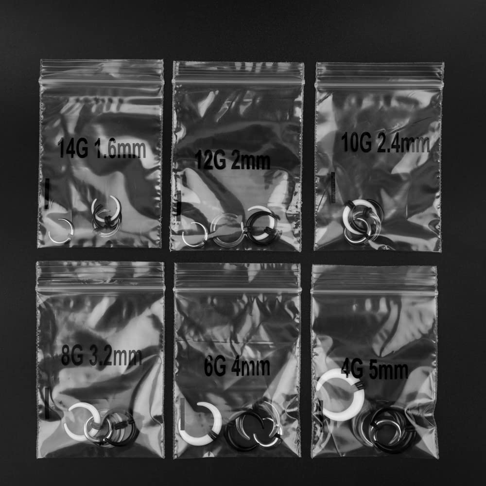 Ear Gauges Stretching Kit 14G-00G Acrylic Sprial Tapers Plugs Expander Sets Heart Tunnels Piering Jewelry Horeseshoes Taper For Ears