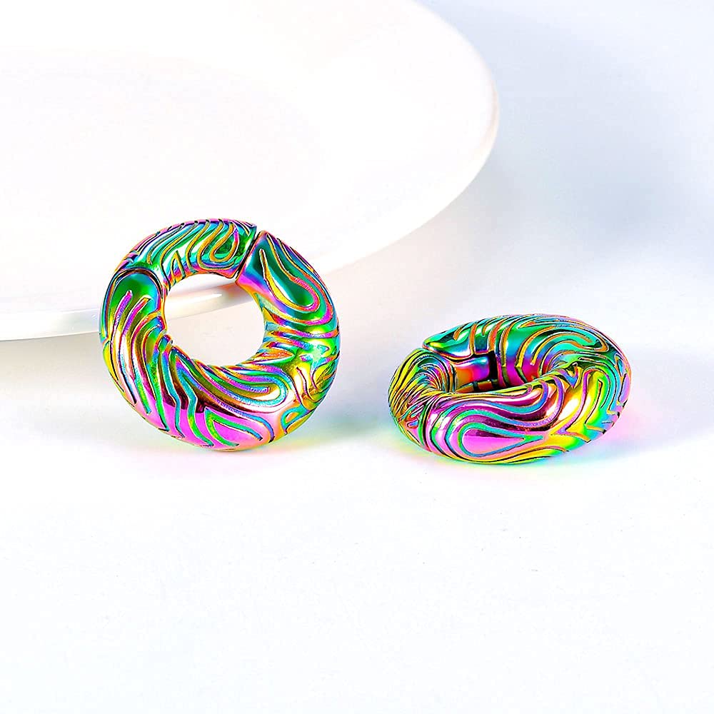 0g(8mm) Stainless Steel Ear Hanger Weight for Stretching Ear Lobe Women Men Dangle Plugs Tunnels Body Piercing Jewelry Kit
