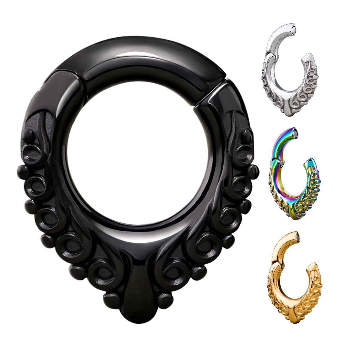 Ear Hanger Weights for Stretched Ear Lobe Stainless Steel Ear Gauges 2g(6mm) Ear Plugs Tunnels Body Piercing Jewelry Kit