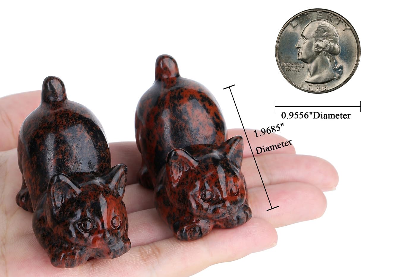 Black Obsidian Cat Statue Crystals and Healing Stones Cat Carved Room Home Decor Figurines for Office Lazy Sculpture Stone Crystal Desk Cute Art Decoration Gemstones Gifts for Cat Lovers Women