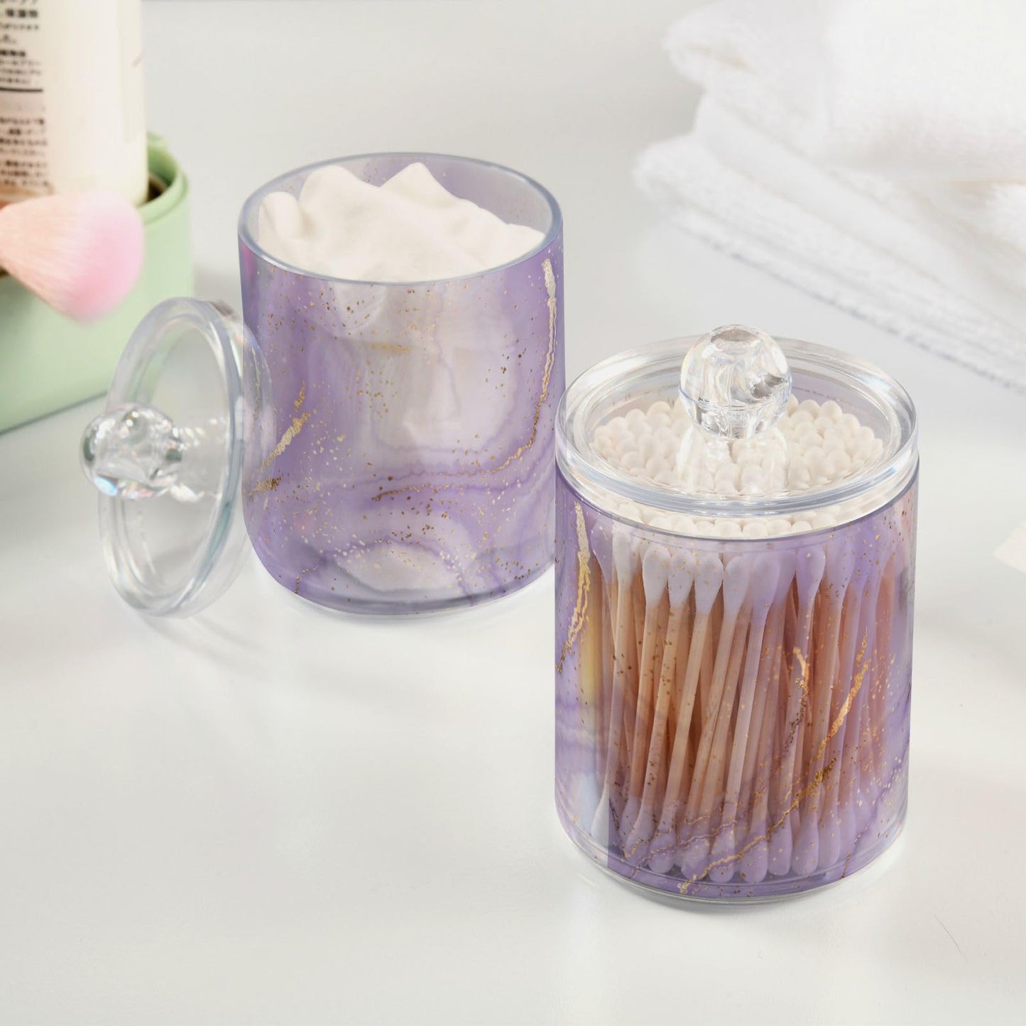 Halloween Skull 2PC Airtight Transparent Plastic Storage Jar, Food Storage Container Glass, Can Store Candy, Salt, Coffee Beans, With lid, Easy To Use