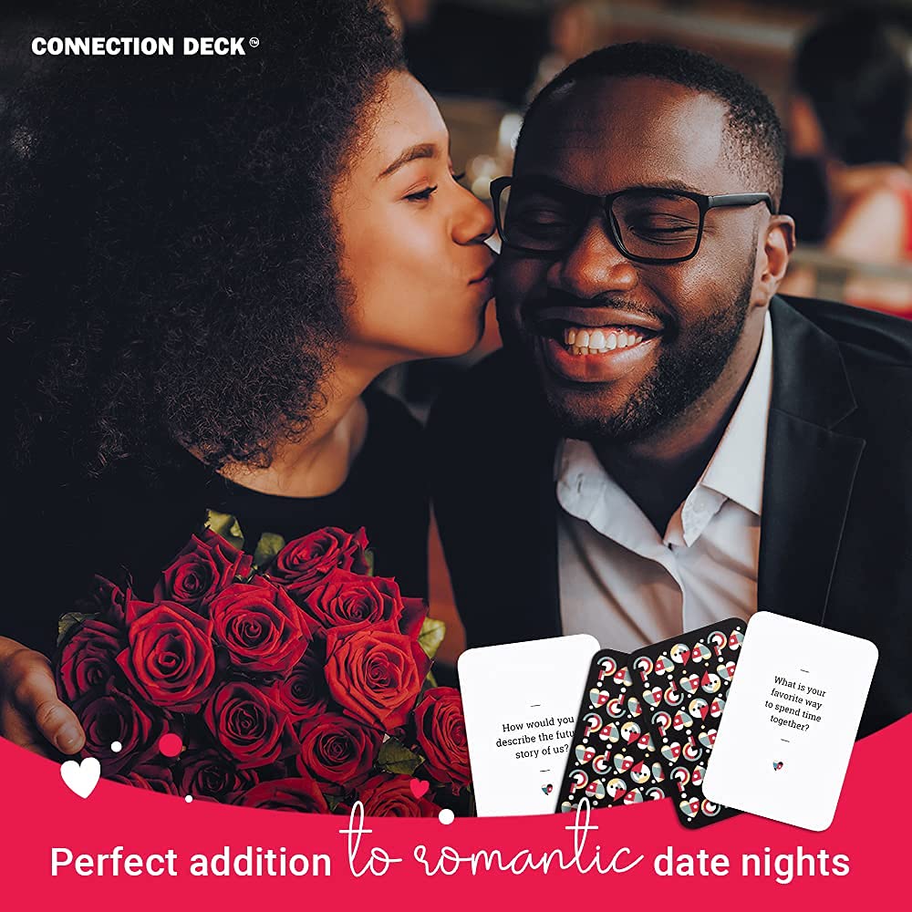 Card Game for Couples - Connecting and Revealing Questions to Ignite A Deeper Relationship - Perfect for Anniversary, Date Night & More (100 Cards)