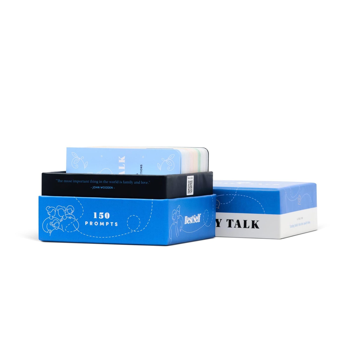 BestSelf Icebreaker Deeper Talk Deck - Conversation Starter Card Pack to Deepen Friendships with 150 Prompts to Create Real Conversations for Friends, Coworkers, Family, Dates