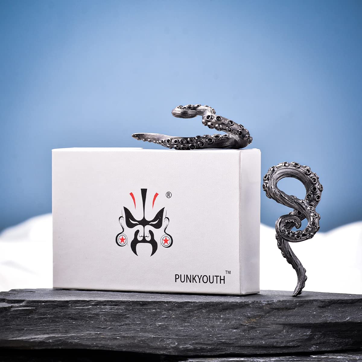 2PCS 2G Ear Sprial Tapers Plug Gauges Brass Ear Stretcher Hangers 6mm Gothic Ear Tunnels Expander Piercing Jewelry