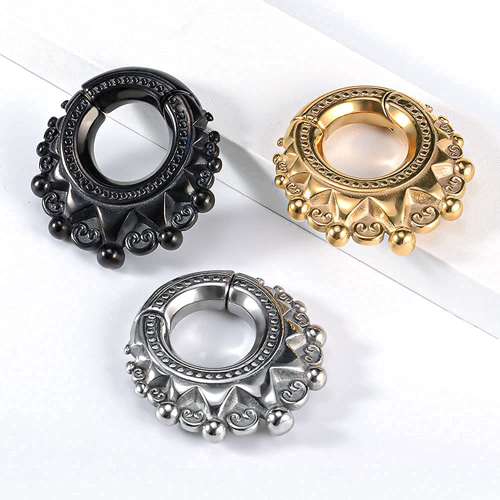 0g(8mm) Stainless Steel Ear Hanger Weight for Stretching Ear Lobe Women Men Dangle Plugs Tunnels Body Piercing Jewelry Kit