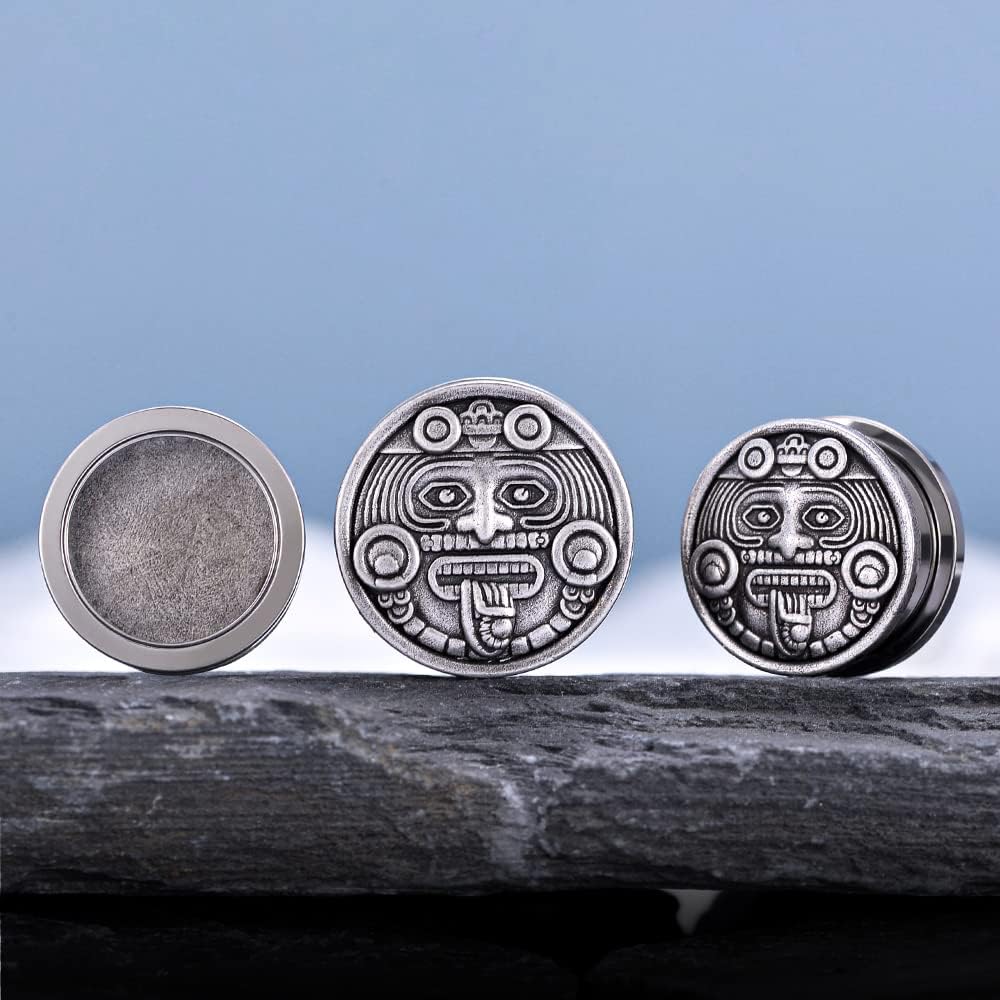 1 Pair Stainless Steel Screw Ear Gauges Flesh Tunnels Plugs Punk Cross Stretcher Piercing For Men Women Gauge 8mm-25mm