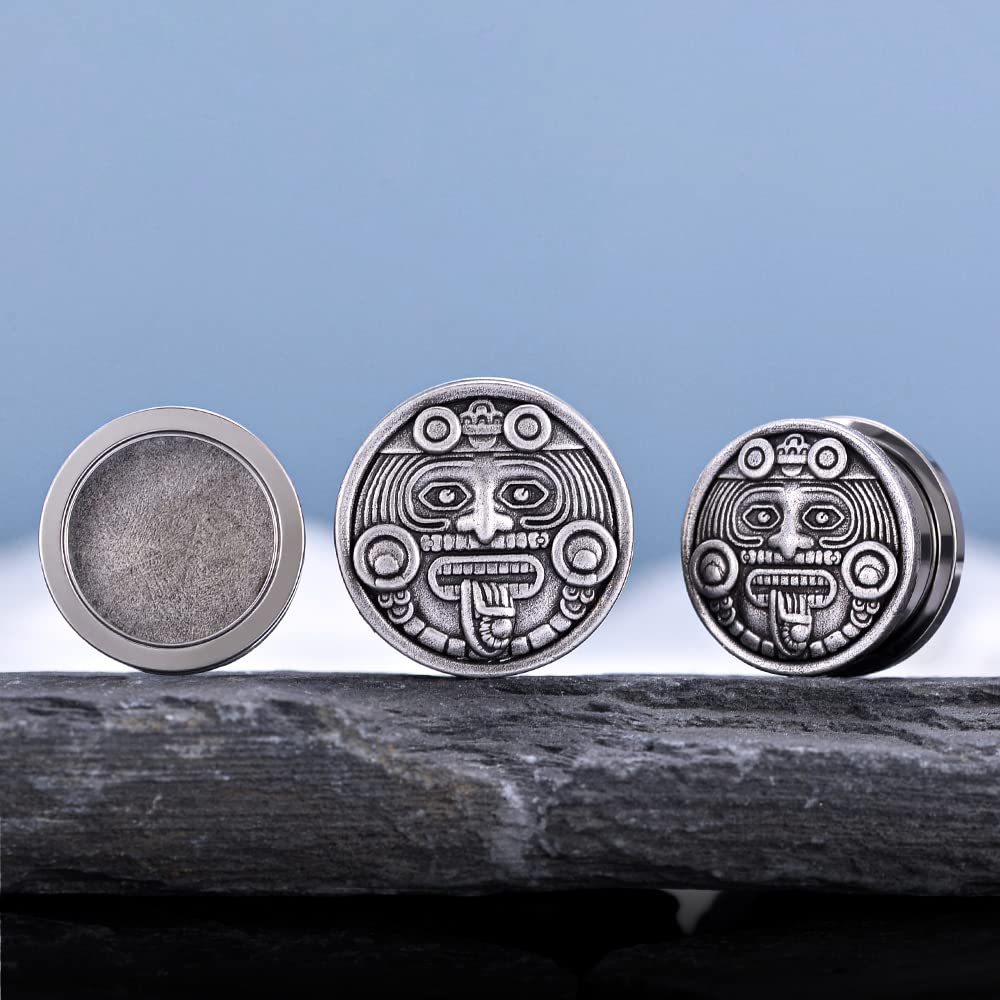 1 Pair Stainless Steel Screw Ear Gauges Flesh Tunnels Plugs Punk Cross Stretcher Piercing For Men Women Gauge 8mm-25mm