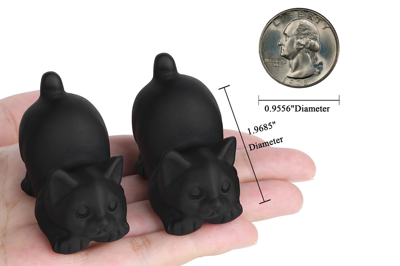 Black Obsidian Cat Statue Crystals and Healing Stones Cat Carved Room Home Decor Figurines for Office Lazy Sculpture Stone Crystal Desk Cute Art Decoration Gemstones Gifts for Cat Lovers Women