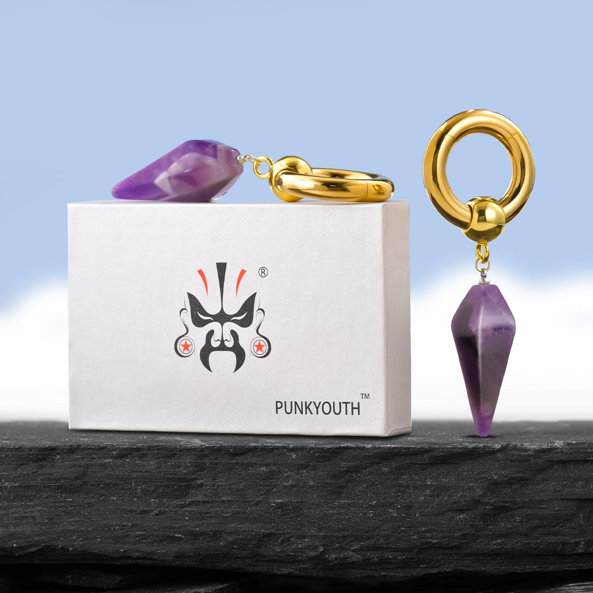 2g Ear Hanger Heavy Dangle Gauge Plug For Women 6mm Ear Weight For Stretched Ears Opal Gauge Tunnels For Ear Women Body Piercing Jewelry