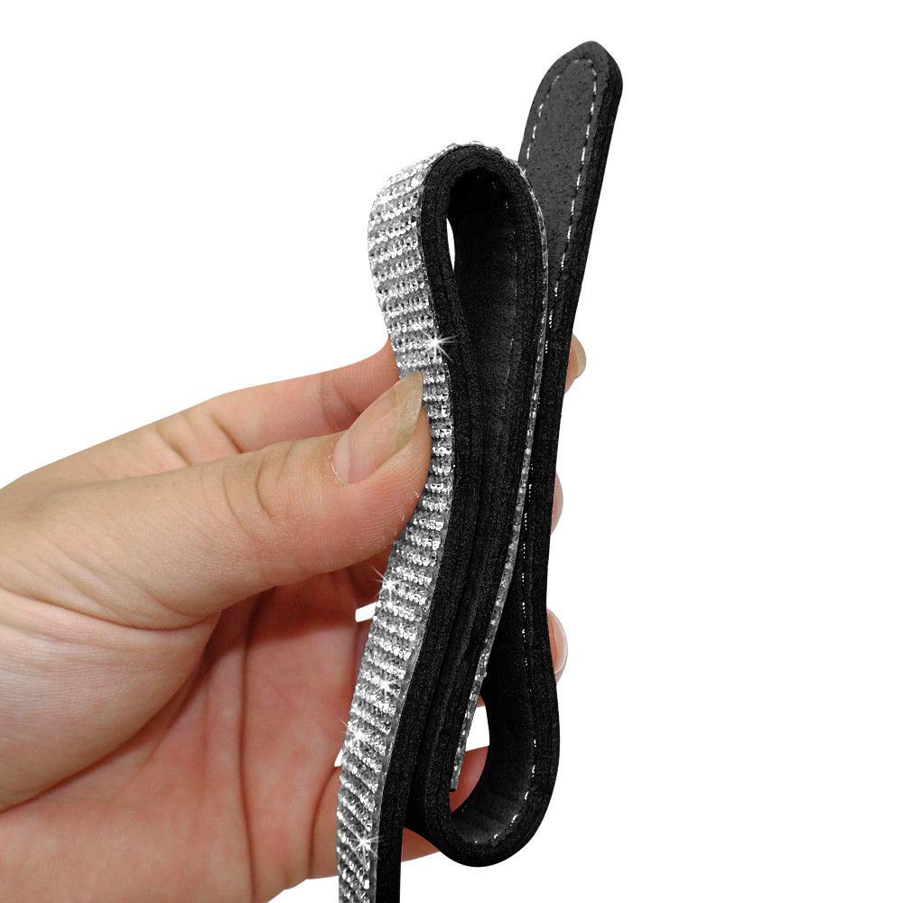 Rhinestone Dog Collar, Cute Dazzling Sparkling Soft Suede Leather Dog Cat Rhinestone Collar Crystal Diamond Pet Dog Puppy Collar (XS, Blue-1)