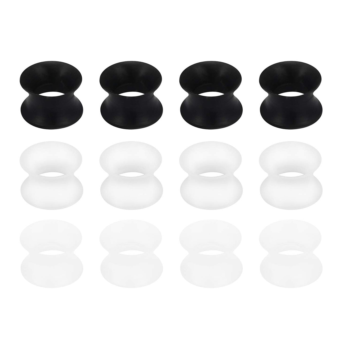 Cisyozi 6 Pairs Ultra Thin Silicone Ear Skin Flexible Flesh Tunnel Expander Stretching Gauge Earlets Plug Gauges Kit Earlets Retainer Same Sizes 6G-20mm 3 Colors