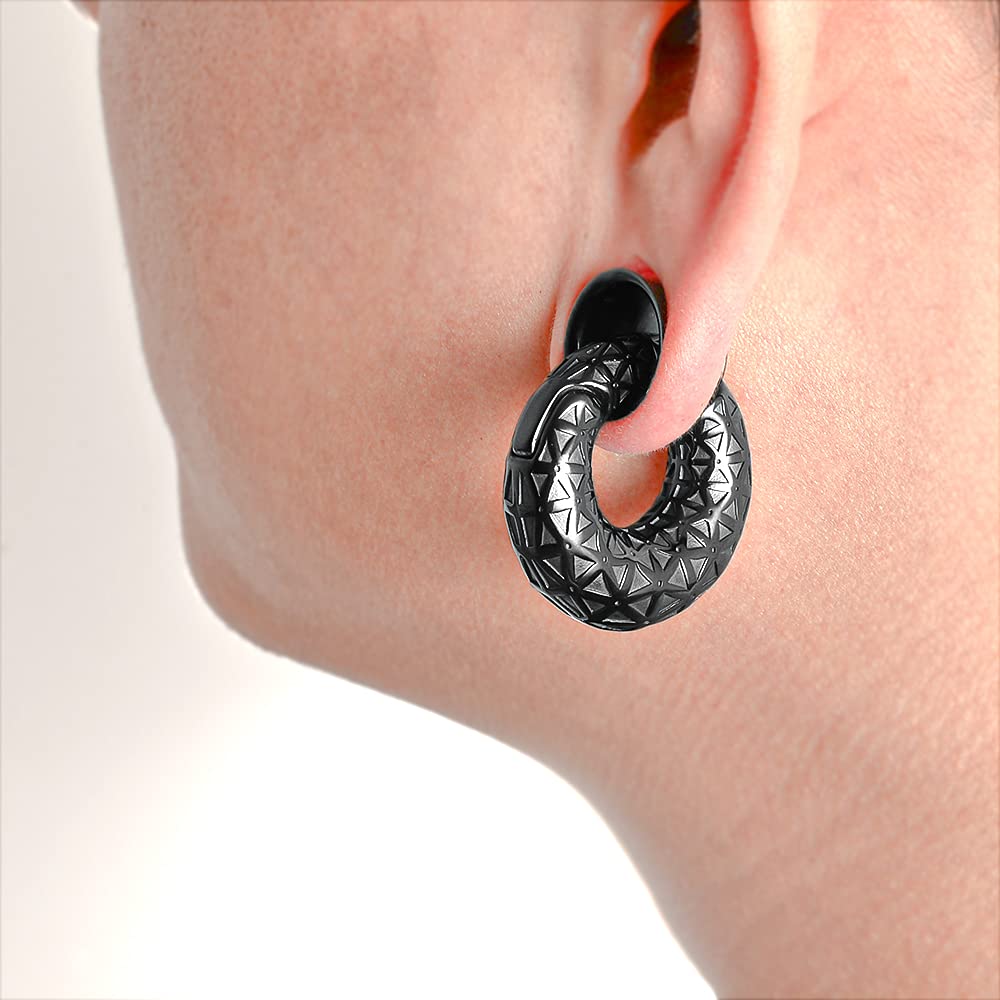 0g(8mm) Stainless Steel Ear Hanger Weight for Stretching Ear Lobe Women Men Dangle Plugs Tunnels Body Piercing Jewelry Kit