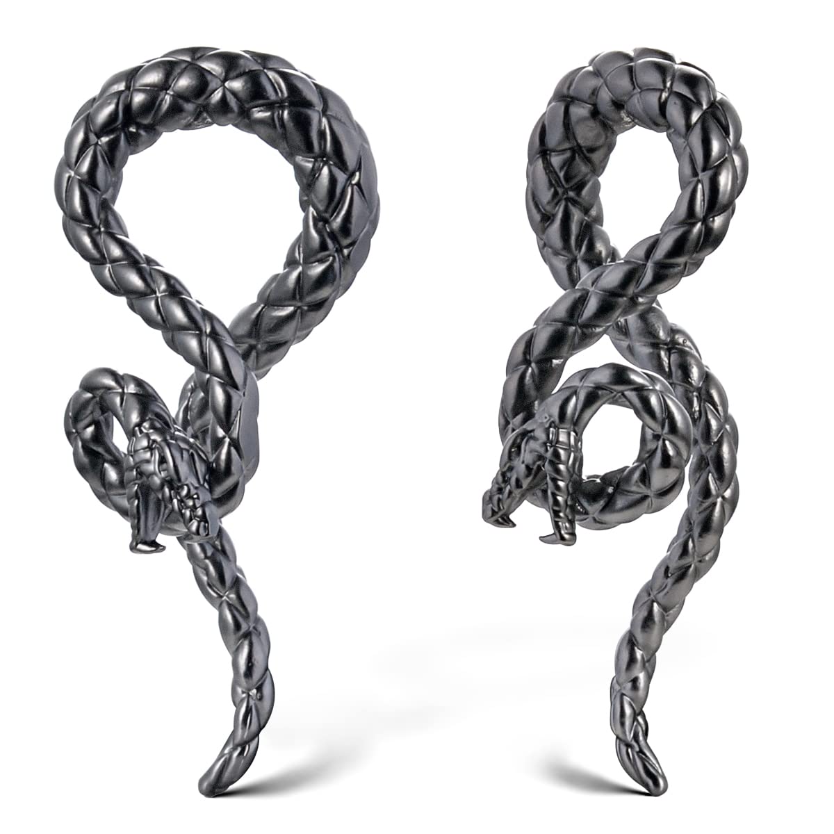 2PCS 2G Ear Sprial Tapers Plug Gauges Brass Ear Stretcher Hangers 6mm Gothic Ear Tunnels Expander Piercing Jewelry