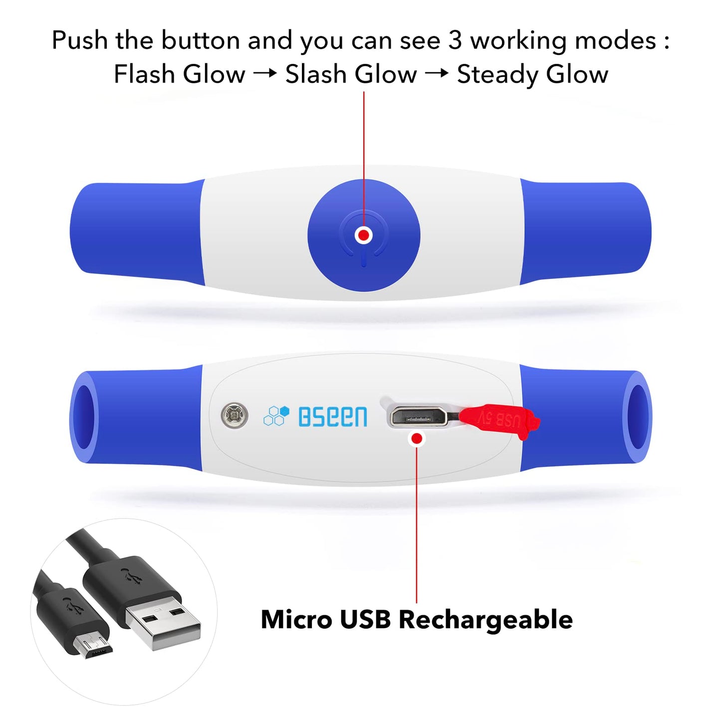 BSeen LED Pet Collar, USB Rechargeable, Glowing for Night Safety, Fashion Light up Collar for Small Medium Large Dogs (Pink)