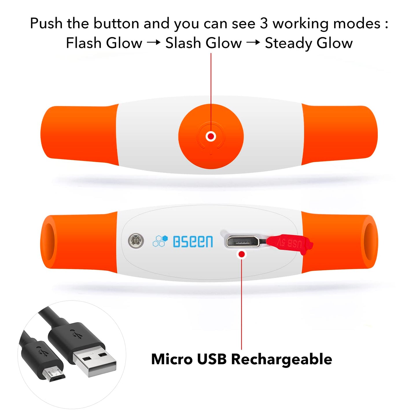 BSeen LED Pet Collar, USB Rechargeable, Glowing for Night Safety, Fashion Light up Collar for Small Medium Large Dogs (Pink)