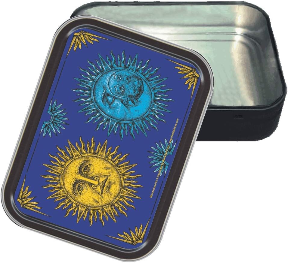 Stash Tins - Celestial Storage Container 4.37" L x 3.5" W x 1" H