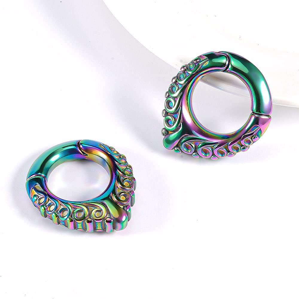 Ear Hanger Weights for Stretched Ear Lobe Stainless Steel Ear Gauges 2g(6mm) Ear Plugs Tunnels Body Piercing Jewelry Kit