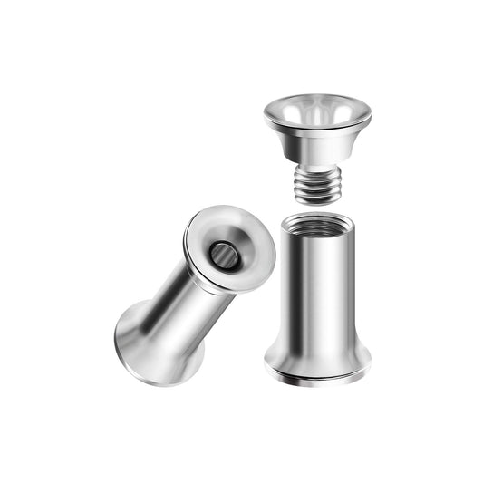 Pair of Internal Screw 316L Surgical Steel Double Flared Saddle Piercing Jewelry Stretcher Ear Plug Earring Lobe flesh Tunnel
