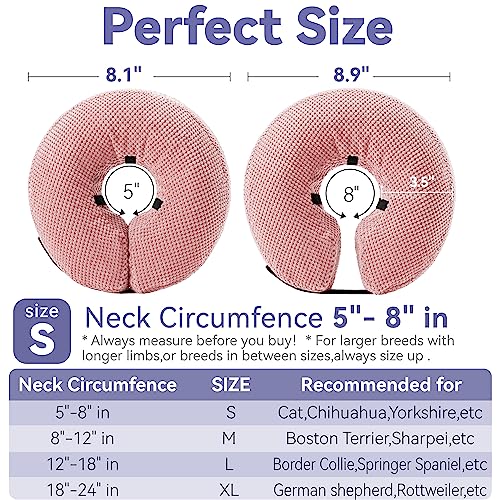 Soft Inflatable Dog Cone Collar for Large Medium Small Dogs Cats After Surgery - Dog Neck Donut, E Collar, Elizabethan Collar Alternatives for Dogs Recovery