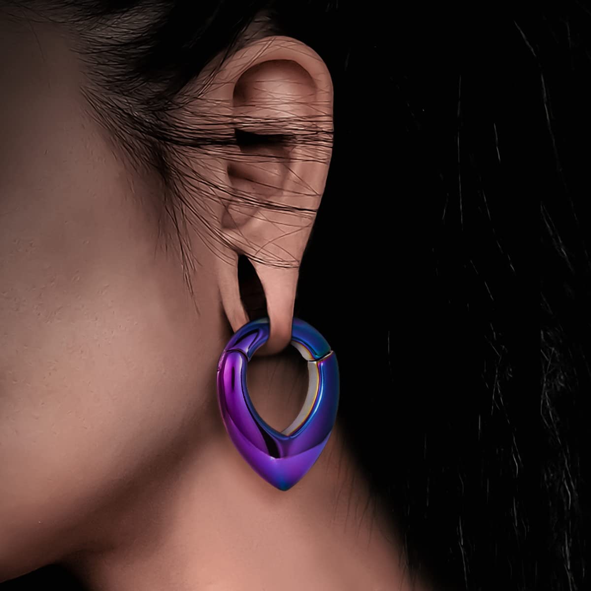 Ear Hanger Weights for Stretched Ear Lobe Stainless Steel Ear Gauges 2g(6mm) Ear Plugs Tunnels Body Piercing Jewelry Kit