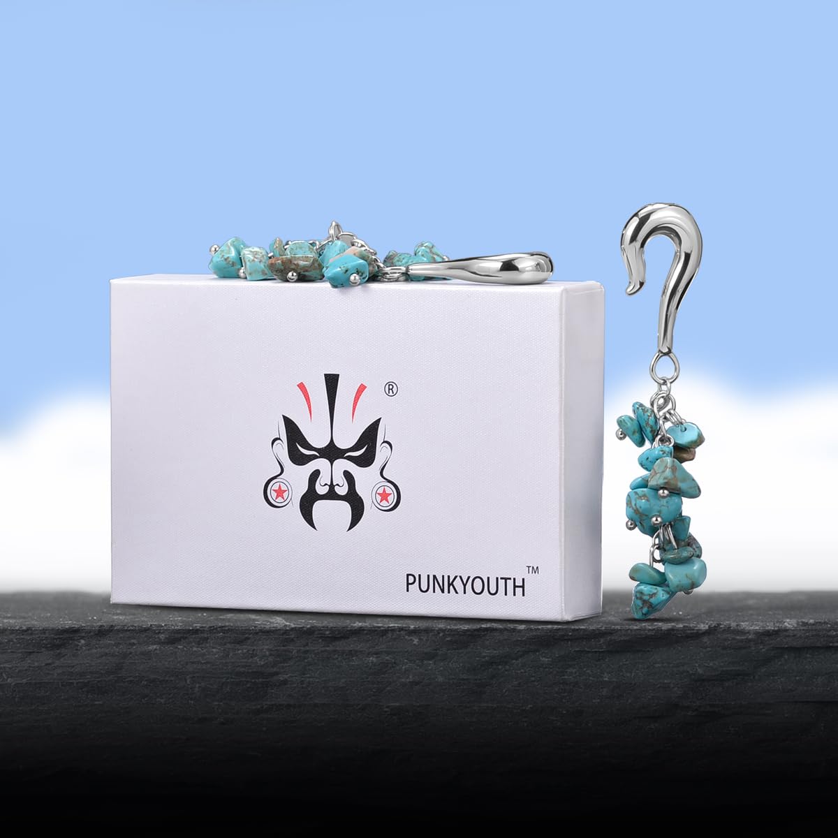 2G Ear Hanger Dangle Plug Gauges For Women 6mm Ear Gauge Weighted Plug Stainless Steel Ear Weight Stretcher Piercing Earrings Women Body Piercing Jewelry