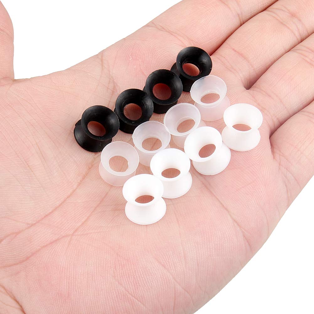 Cisyozi 6 Pairs Ultra Thin Silicone Ear Skin Flexible Flesh Tunnel Expander Stretching Gauge Earlets Plug Gauges Kit Earlets Retainer Same Sizes 6G-20mm 3 Colors