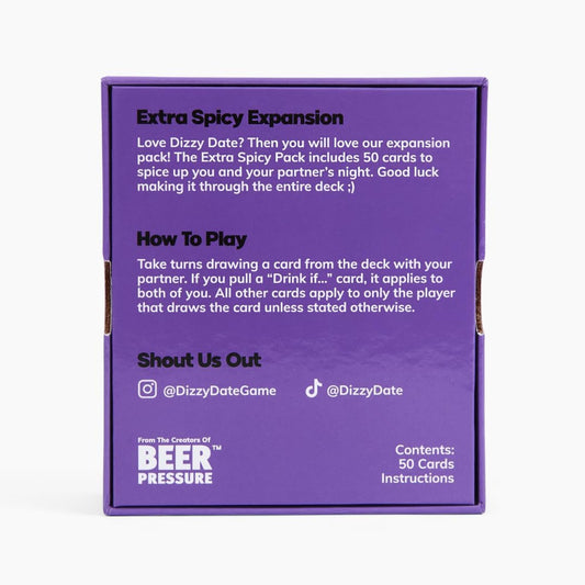 Beer Pressure Dizzy Date - Extra Spicy Expansion Pack. The Card Game for Date Night. Perfect Valentine's Day Gift!