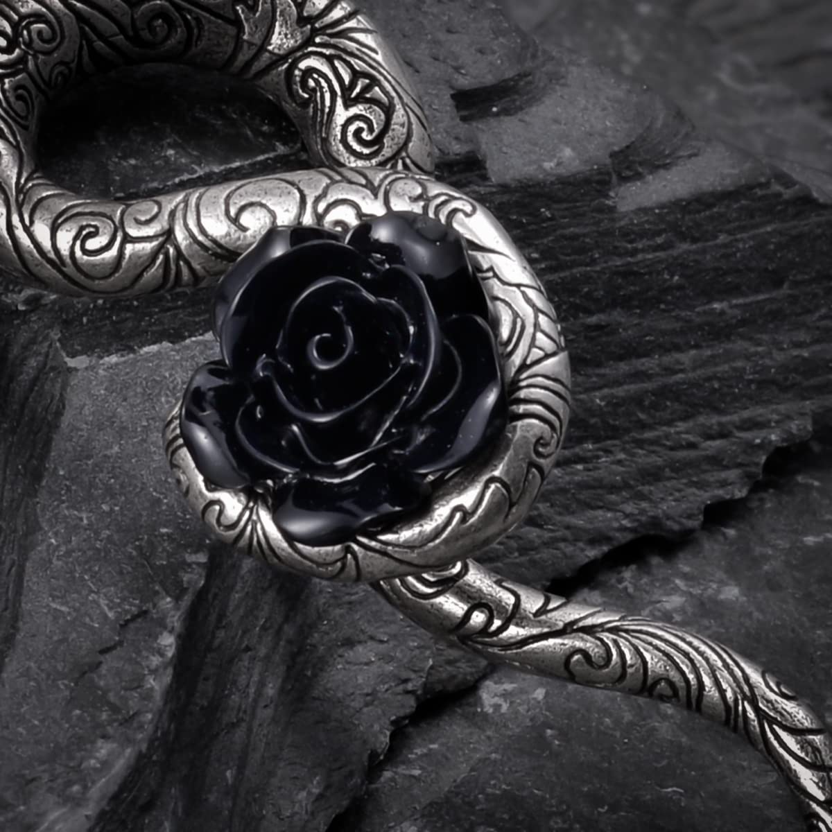 2PCS 2G Ear Sprial Tapers Plug Gauges Brass Ear Stretcher Hangers 6mm Gothic Ear Tunnels Expander Piercing Jewelry