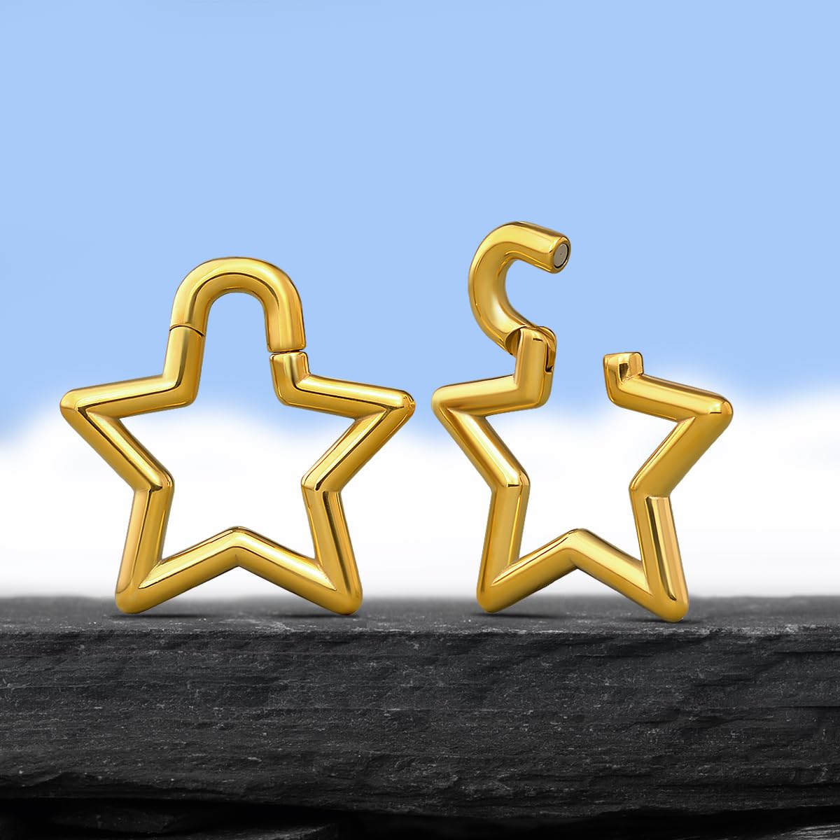 1 Pair 4g Ear Weights For Stretched Ears Lightweight Ear Hanger Plug Gauge Stainless Steel 5mm Ear Tunnels Expander Body Piercing Jewelry