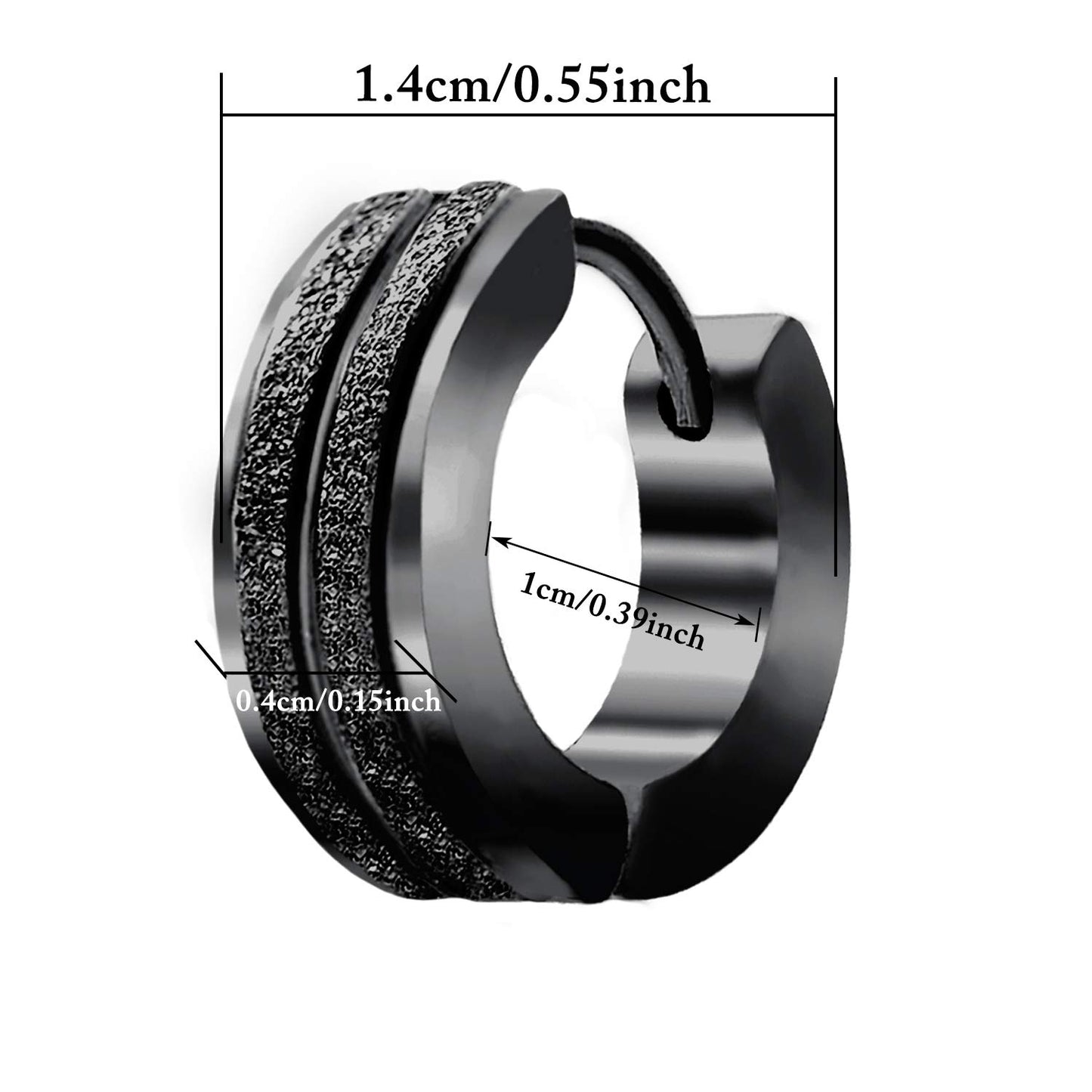 Stainless Steel Hoop Earrings For Men's Women's,Silver/Gold/Black/Blue Hypoallergenic Round Huggie Earrings,Fashion Punk Earrings Piercing Jewelry Gift for Boys Girls