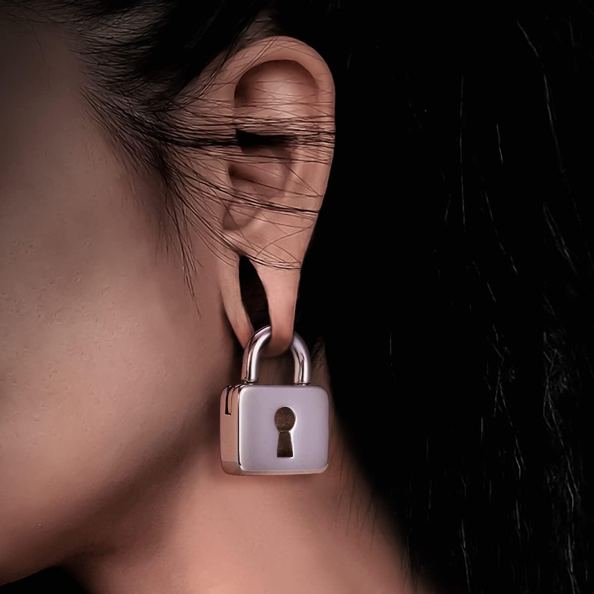 2PCS Ear Weights For Stretched Ears Heavy Weighted Gauges Stainless Steel 2g 4g Dangle Gauge For Women Men Ear Hanger Stretcher Piercings
